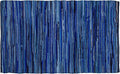 Ramanta Home 100% Cotton Hand Woven Tonal Chindi Rag Rug 3'x5' - Navy, Recycled Reversible Rugs, Boho Rustic Farmhouse Rugs for Living Room, Dinning Room, Kitchen Floor Mats - 36"x60"