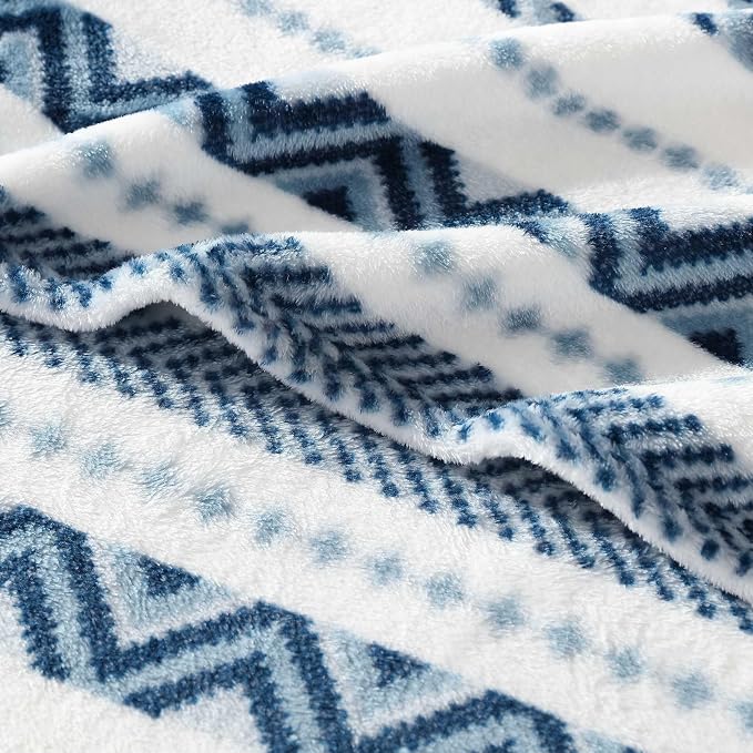 Wrangler - Blanket, Super Soft Sherpa Bedding, Yellowstone Inspired Throw Blanket for Couch or Bed (Diamond Trail Blue, 50" x 60")