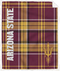 NCAA Arizona State Sun Devils Playmaker Plaid Ultra Cozy Sherpa Throw