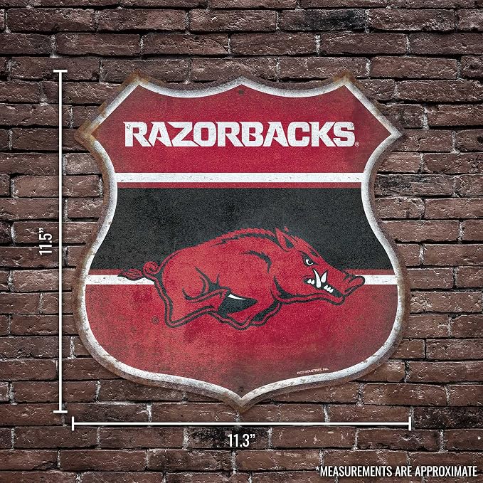 Rico Industries NCAA Rustic 11.5" Metal Route Sign Home Décor/Dorm Room