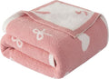 Elegant Comfort Valentine's Day Knit Throw Blanket, Hearts and Bows Super Soft Cozy Fluffy Warm Throw Blankets for Couch, Sofa, Chair, Bed, Camping, Picnic, Travel Lightweight Bed Blanket (50" x 70")
