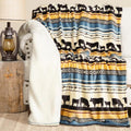 Carstens, Inc. Ultra Premium Super Soft Plush Sherpa Fleece Oversized Throw Blanket 54" x 68", Morning on the Farm
