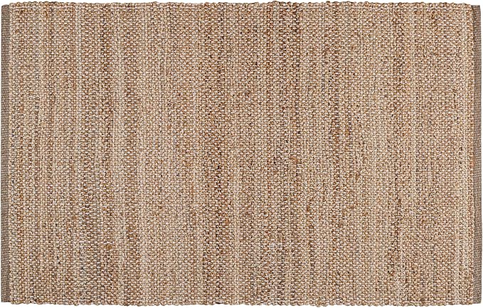 Hausattire Jute Woven Area Rug 3'x5' - Natural, Hand Braided Boho Rustic Rugs for Living Room, Kitchen | Farmhouse Indoor Outdoor Carpet for Nursery, Natural Fiber Patio Mat - 36x60 Inches