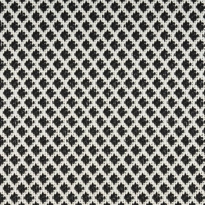 Nourison Home Courtyard Black White 6' x 9' Area Rug - Easy Clean, Non Shedding, Bed Room, Living Room, Dining Room, Kitchen (6' x 9')