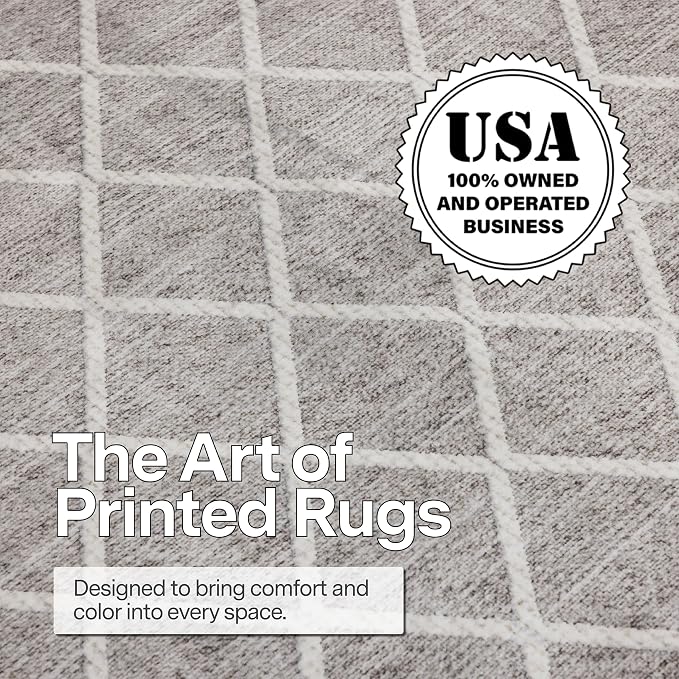 ReaLife Rugs Machine Washable Area Rug - Living Room Bedroom Bathroom Kitchen Entryway Office - Padded Low Pile Stain Resistant Premium - Boho Modern Farmhouse - Tessa - Beige Ivory 4' x 6'