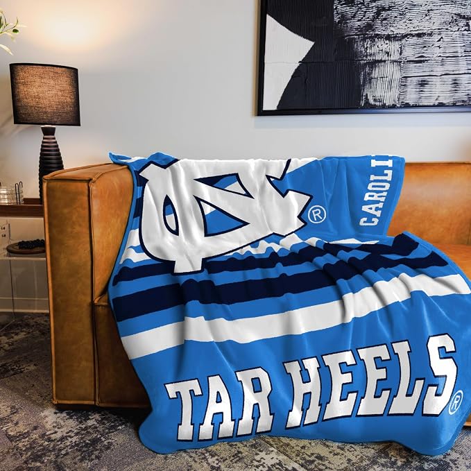 Logo Brands NCAA Raschel Throw Blanket – 50 x 60 Soft Fleece Blanket, Officially Licensed Collegiate Design, Cozy Throw for Tailgating, Game Day, & Home Décor