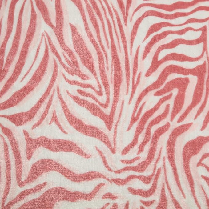 Betsey Johnson - Oversized Plush Throw Blanket, 50" x 70", Soft Throw Blanket for Couch or Bed, Cozy Bedding for Year Round (Wild Zebra Pink)