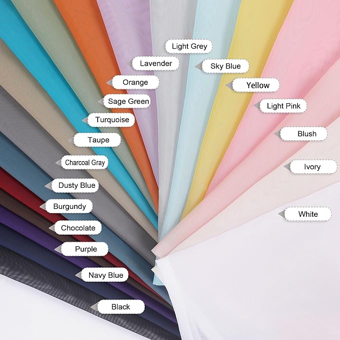 OVZME Cream Sheer Curtains 90 Inches Long 2 Panels - Soft Light Filtering Window Sheer Panels for Living Room/Bedroom, Top Dual Rod Pocket, 1 Pair, Each 42Wx90L Inches