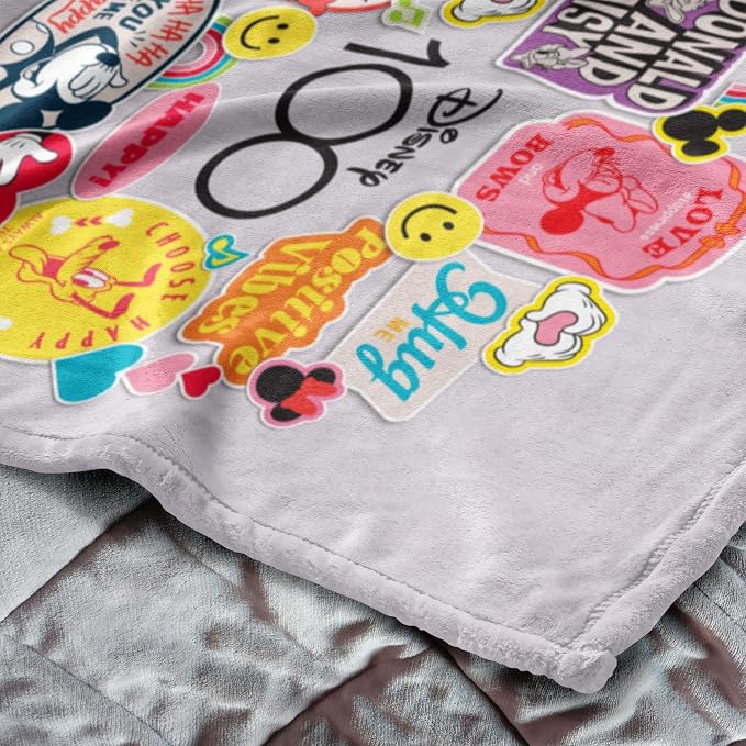 Northwest Disney 100 Silk Touch Throw Blanket, 50" x 60", Positive Vibes