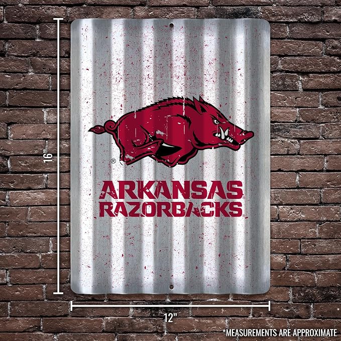 Rico Industries NCAA 12" X 16" Tin Metal Roof Sign