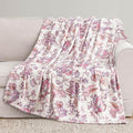 Jessica Simpson Plush 50"X60" Throw Blanket - Bertha Rose Lilac