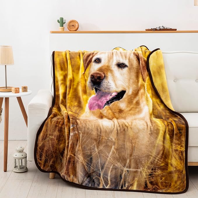 Northwest Wild Heritage Raschel Throw Blanket, 50" x 60", Magic Hour