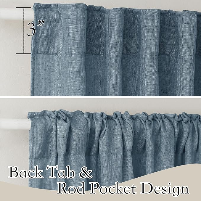 RYB HOME Linen Curtains 102 inch Length - Image 3