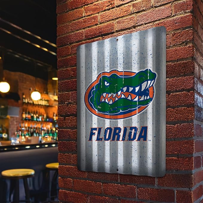 Rico Industries NCAA 12" X 16" Tin Metal Roof Sign