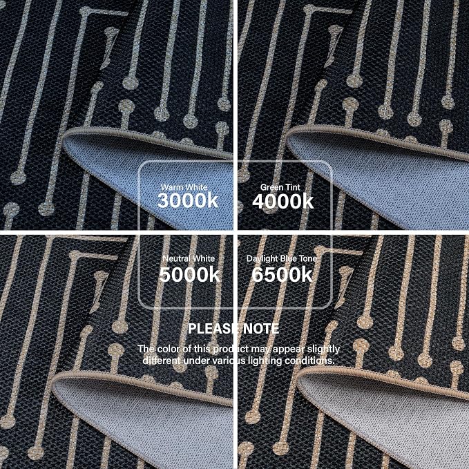 Lahome 3x5 Easy Jute Rugs for Entryway, Black and White Outdoor Rug | Modern Maze Lines Indoor Outdoor Patio Rug, Non Slip Stain Resistant Front Door Carpet for Porch Balcony
