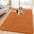 Smiry Dog Door Mat for Muddy Paws 70x32, Absorbent Dirt Trapper, Non-Slip Washable Chenille Entryway Rug for Inside Floor, Clay, Classic Solid