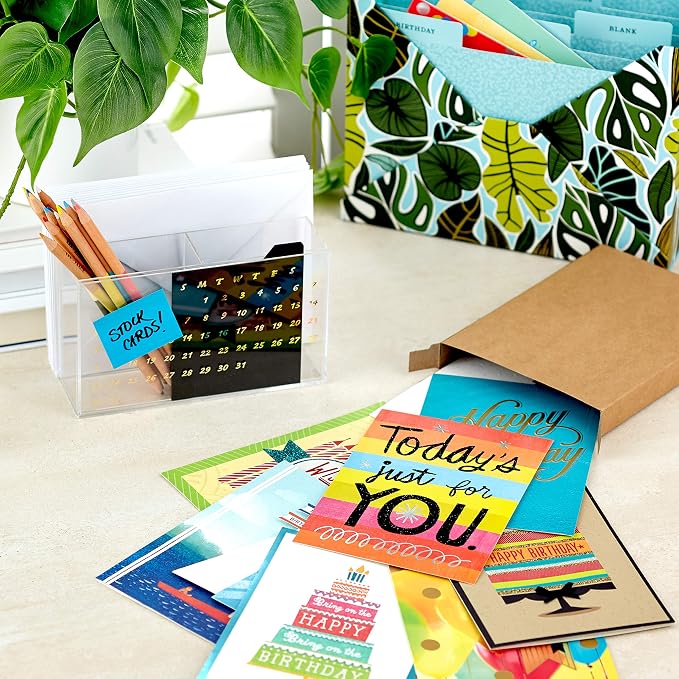Hallmark 12-Piece Birthday Card Assortment, Includes 12 Premium Cards with Unique Birthday Wishes and Enhancements, Perfect for Birthdays Throughout the Year