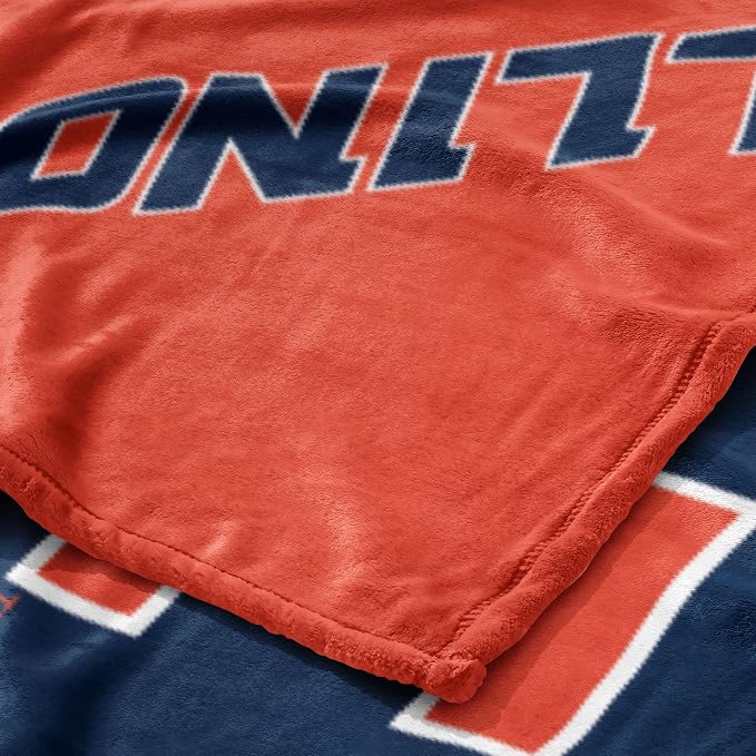 Northwest NCAA Silk Touch Throw Blanket, Ultra Soft Plush Polyester, Lightweight Warm Decorative Fan Gift, 46 x 60 in