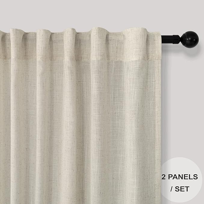 Pitalk Beige Curtains 78 Inches Long - Image 2