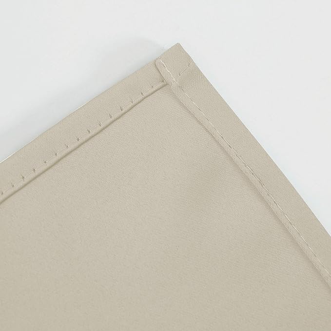 LEMOMO Light Beige Thermal Blackout Curtains/52 x 108 Inch/Set of 2 Panels Room Darkening Curtains for Bedroom