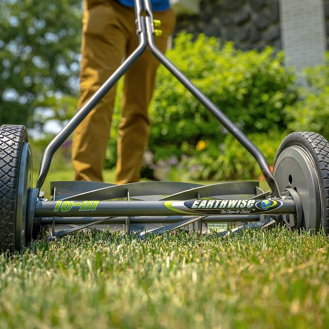Earthwise 1715-16EW 16-Inch 7-Blade Push Reel Lawn Mower, Grey