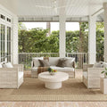 nuLOOM Asha Light Brown Bordered Indoor/Outdoor Area Rug, 4' Square