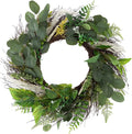Sweet Anne Eucalyptus Wreath - 22-Inch Artificial Spring, Summer, or Fall Wreath for Home Decor - Wreaths for Indoors or Covered Patio by Pure Garden