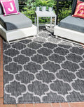 Unique Loom Outdoor Trellis Collection Area Rug - Trellis (Rectangular 2' 0" x 3' 1", Black/ Ivory)