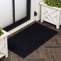 JONATHAN Y Peater Classic Casual Commercial Natural Coir Black 3 ft. x 6 ft. Doormat for Entrance, Front Door, Entryway CHG100H-36