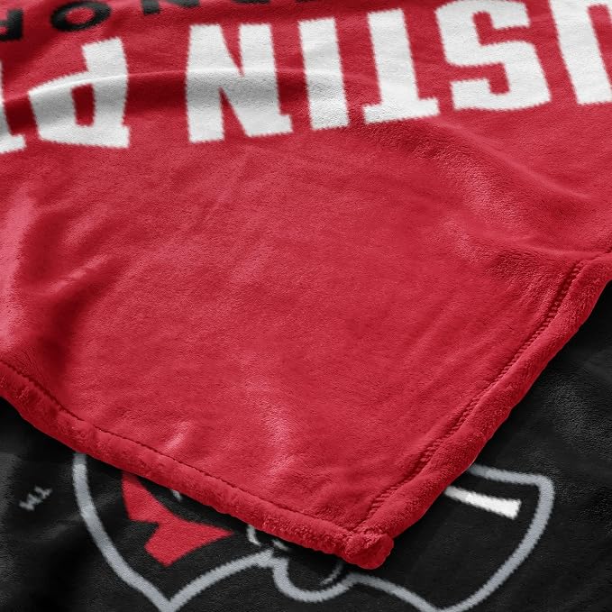 Northwest NCAA Silk Touch Throw Blanket, Ultra Soft Plush Polyester, Lightweight Warm Decorative Fan Gift, 46 x 60 in