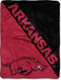 Northwest NCAA Arkansas Razorbacks Unisex-Adult Micro Raschel Throw Blanket, 46" x 60", Halftone