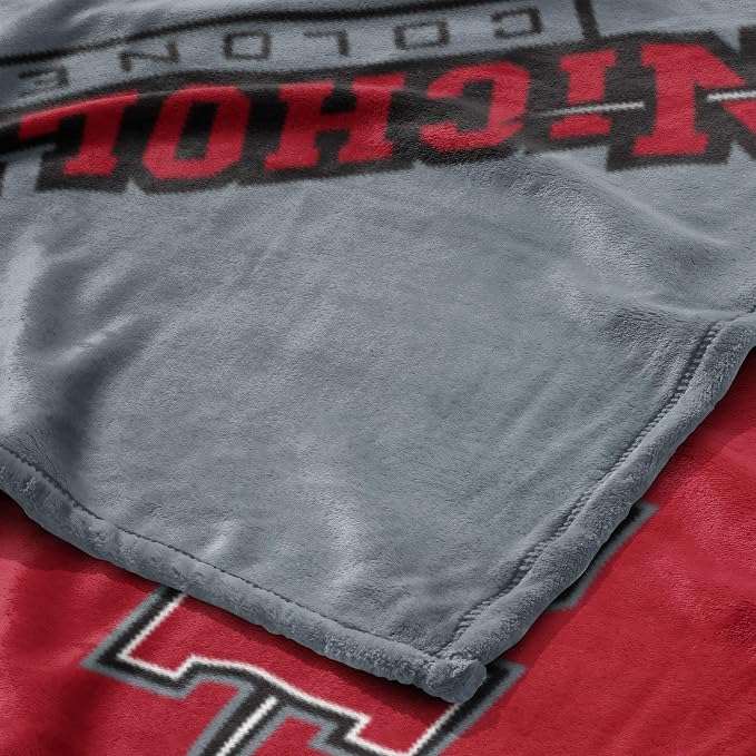 Northwest NCAA Silk Touch Throw Blanket, Ultra Soft Plush Polyester, Lightweight Warm Decorative Fan Gift, 46 x 60 in