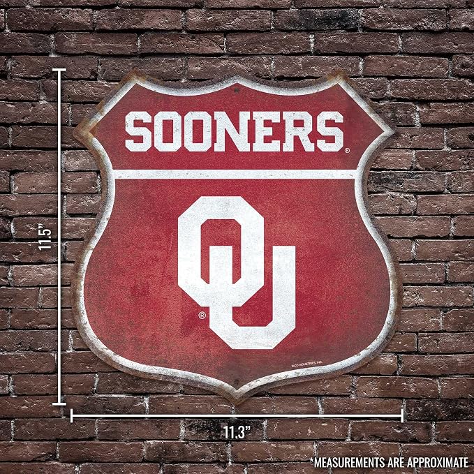Rico Industries NCAA Rustic 11.5" Metal Route Sign Home Décor/Dorm Room