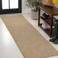 JONATHAN Y Peater Classic Casual Commercial Natural Coir Bleach 2 ft. x 8 ft. Doormat for Entrance, Front Door, Entryway CHG100B-28