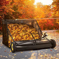 52" Heavy-Duty Tow-Behind Lawn Sweeper,27 cu.ft. Large-Capacity Grass & Leaf Collector for Tractors & ATVs, Adjustable Height with Easy Dump Rope, Efficient Yard Debris Removal for Lawn Care