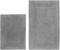 Nautica - Bath Rugs, Soft & Absorbent Tufted Cotton Bath Mat, Oeko-Tex Certified (Peniston Dark Grey, 2-Piece)