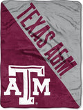 Northwest NCAA Texas A&M Aggies Unisex-Adult Micro Raschel Throw Blanket, 46" x 60", Halftone