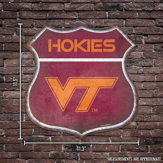 Rico Industries NCAA Rustic 11.5" Metal Route Sign Home Décor/Dorm Room
