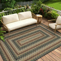 GarveeHome Washable 4x6 Area Rug Living Room Modern Easy Jute Area Rugs | Non Slip Stain Resistant Braided Living Room Throw Carpet Low Pile Easy Jute Rugs for Bedroom Kitchen,Rust
