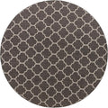 Unique Loom Outdoor Trellis Collection Area Rug - Trellis (Round 13' 0" x 13' 0", Black/ Ivory)