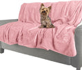 Waterproof Pet Blanket - 30x40-Inch Reversible Sherpa Fleece Throw Protects Couches, Cars, and Beds from Spills, Stains, and Fur by PETMAKER (Pink)