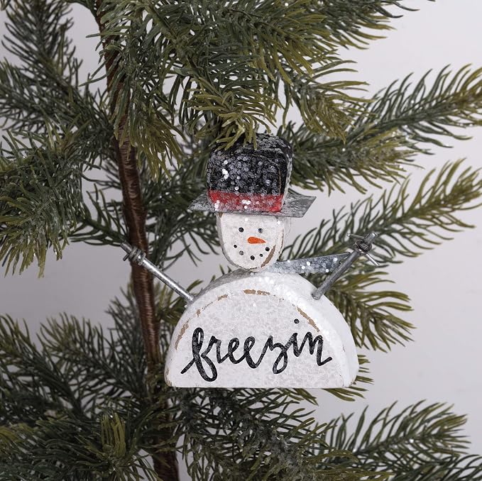 Primitives by Kathy 25299 Snowmen Vintage-Inspired Ornaments (3 Piece) (Pack of 3)