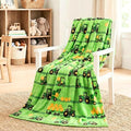 John Deere Trailer Tractor Kids Bedding Super Soft Plush Throw Blanket, 46 in x 60 in, (Officially Licensed Product) by Franco