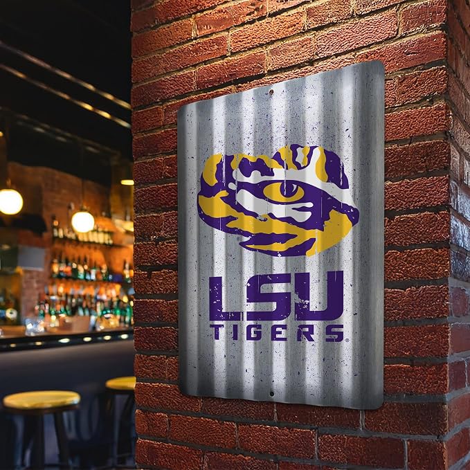 Rico Industries NCAA 12" X 16" Tin Metal Roof Sign