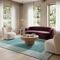 nuLOOM Asha Teal Bordered Power Loomed Indoor/Outdoor Area Rug, 8' x 10'