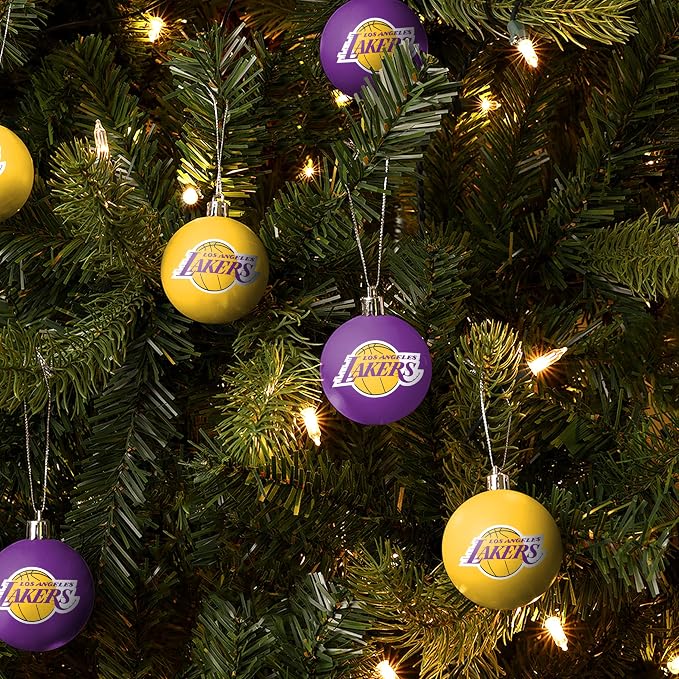 foco NBA Team Logo 12-Pack Ball Hanging Tree Holiday Ornament Set