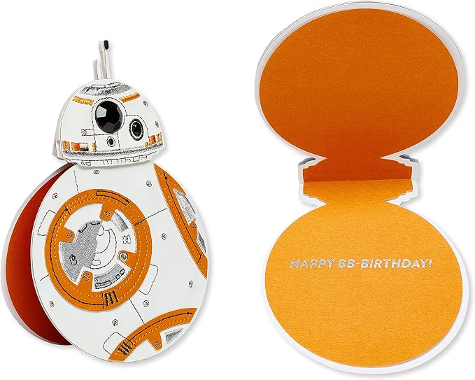 Papyrus Star Wars Birthday Card Assortment, BB-8 and Yoda (3-Count)