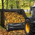 50in Tow-Behind Lawn Sweeper 12 Cu.ft Capacity Leaf & Grass Collector | Adjustable Height, Universal Hitch, Easy Dump