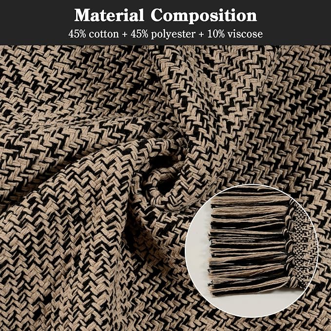 Collive Rug Runners for Hallways, Boho Washable Kitchen Runner Rugs 2.6' x 10' Farmhouse Indoor Entry Hall Carpet, Natural/Black Modern Hand Woven Bathroom Runner Carpet for Entrance Porch Decor