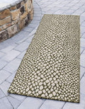 Unique Loom Outdoor Collection Area Rug - Cape Town (2' x 6' 1" Runner, Green/ Ivory)